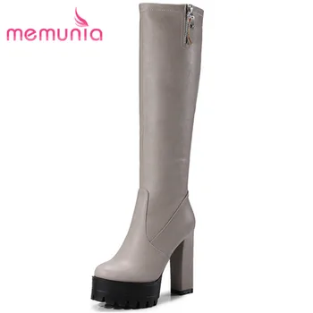 

MEMUNIA 2020 new knee high boots fashion platform boots sexy extreme high heels boots winter round toe women boots