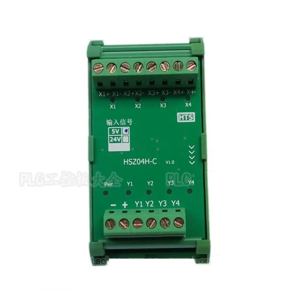 4-channel 5 V до 24 V Мерная линейка PLC импульсного преобразователя высокоскоростной преобразования фотоэлектрический изоляции IO интерфейсная плата