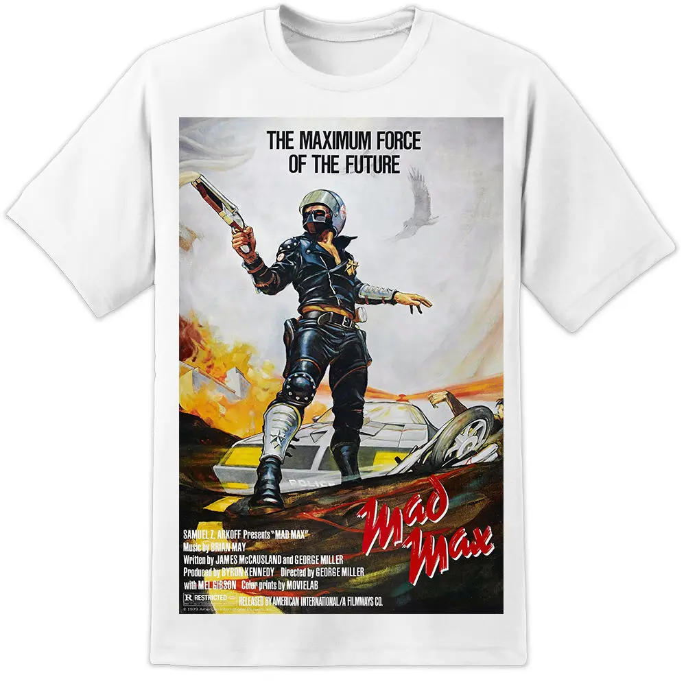 Безумный Макс о фильме футболка Ретро Винтаж ROAD WARRIOR (S 3XL) Мел Гибсон короткий
