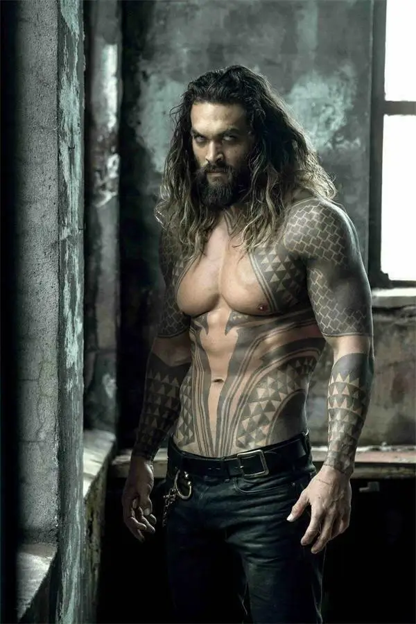 

P-4145 Aquaman DC Actor Jason Momoa Strong Man Superhero Fabric Cloth Poster Wall Pictures Art Canvas For Living Room