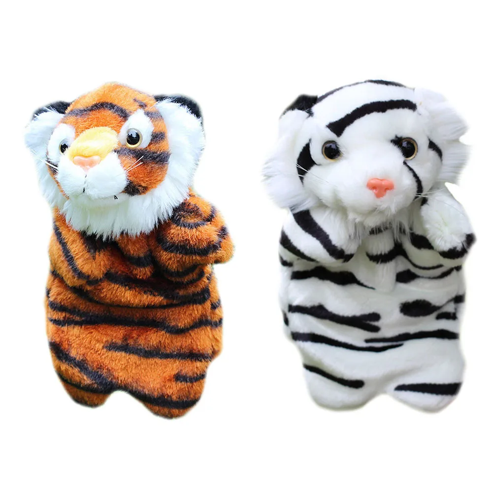 

Lovely Tiger Pattern Hand Puppet Magic Forest Series Story Telling Parent-Child Interaction Puppet Soft Plush Hand Game Doll Toy
