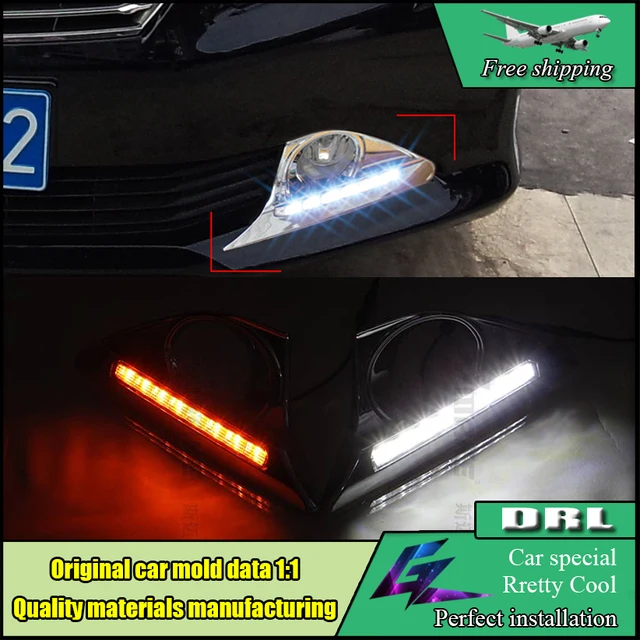 Car styling LED DRL For Toyota Camry 2012 2013 2014 LED DRL Daytime