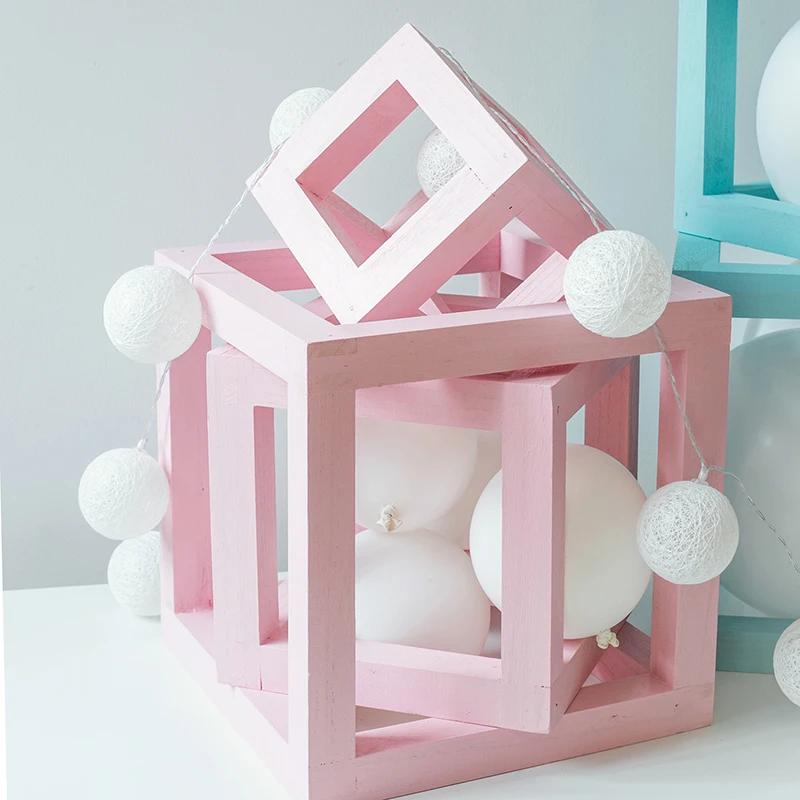 

SWEETGO Square wood rack wedding table decoration dessert cake tools home wood frame dinner party