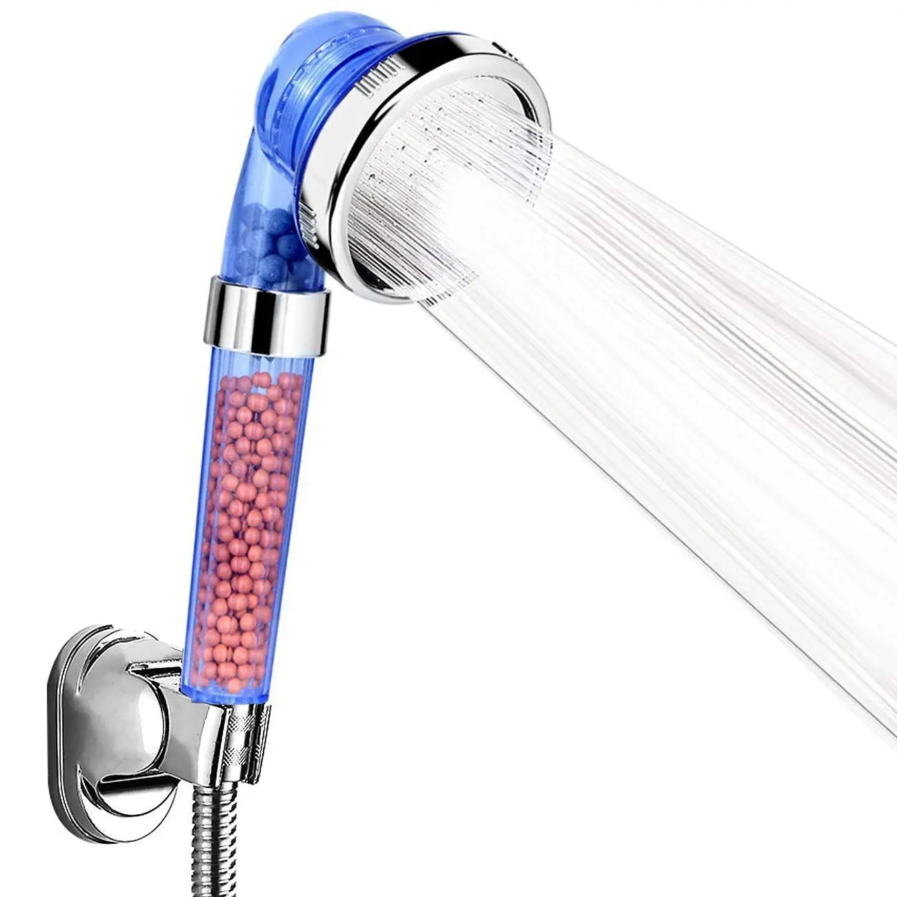 Ручной душ Универсальный Насадки для душа Компоненты 3-режимный ионной Премиум фильтр хлорки ручной душ с функцией экономии воды под высоким давлением спрей - Цвет: Blue