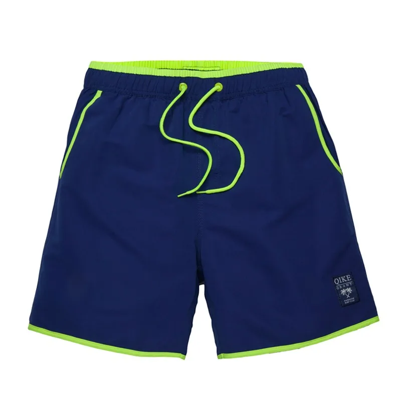 

QIKE Brand Men beach shorts casual men Board Trunks Swimwear Polyester material boardshorts bermudas soild color breathe shorts