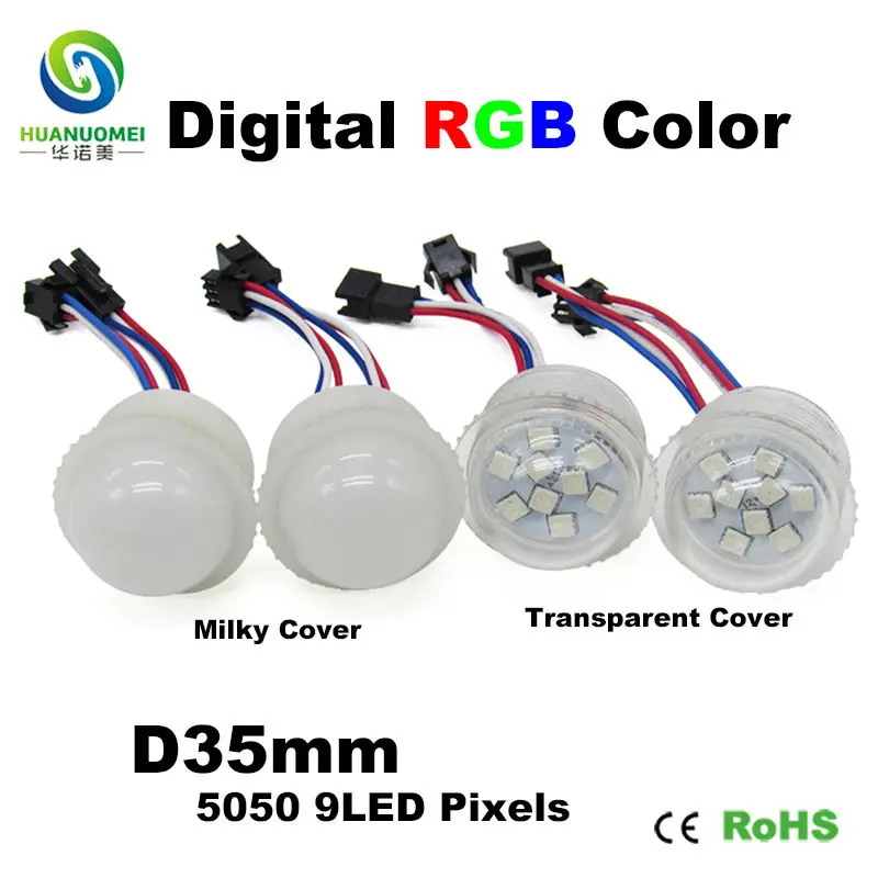 Цифровая Водонепроницаемая светодиодная лампа UCS1903 35 мм 9 светодиодов 5050 smd rgb