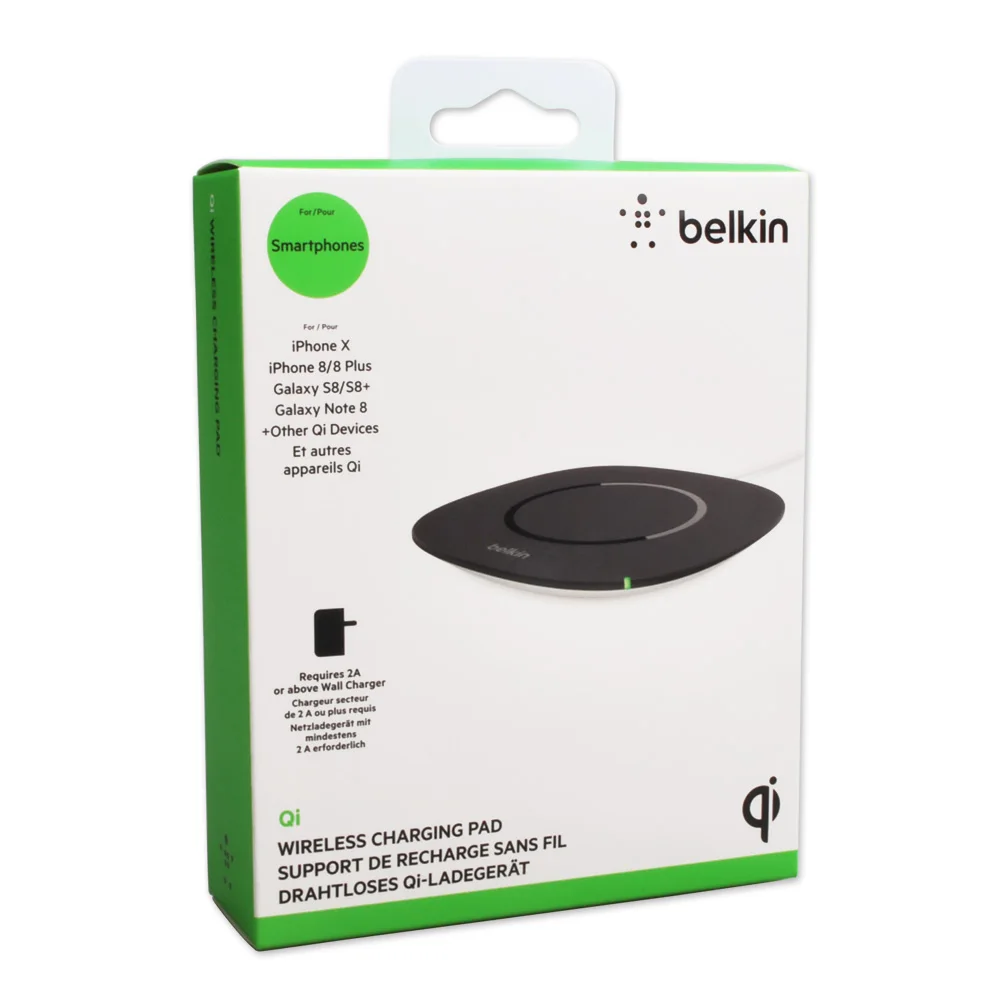 Новое поступление Belkin QI Беспроводной зарядного устройства для iphone 8/8 Plus IPhone X Samsung