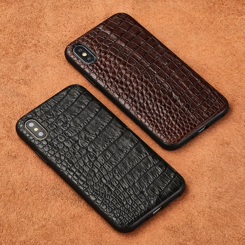 Противоударный чехол из настоящей крокодиловой кожи для Apple iphone 11pro max 7 8 Plus XS Max XR