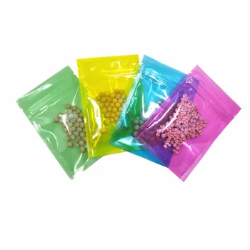 

500Pcs DHL Colorful Zip Lock Plastic Packing Bag Party Favor Supply Ziplock Package Bag Food Candy Snack Storage Zipper Pouch