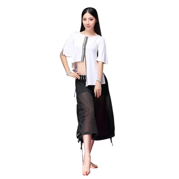 

2018 Autumn and Winter Women Dancewear Belly Dance Clothes Practice Outfit Top and Pants Girls Dance Costume