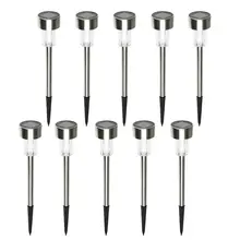 10 шт. Водонепроницаемая солнечная панель светодиодный Спайк точечный свет уличный прожектор сад двора Путь Газон Солнечный лампы заземления Солнечный свет
