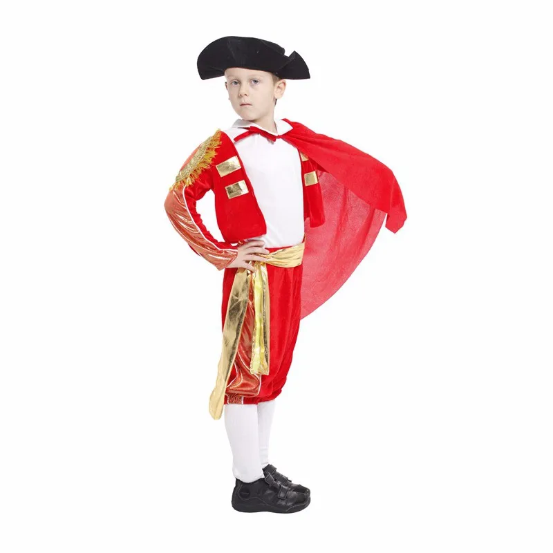 Детский карнавальный костюм на Хеллоуин в стиле испанского матадора, испанского бульдозера, для выступлений на сцене или маскарада, вечерние