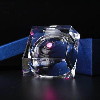 

Transparent Trapezoid Crystal Glass Display Base Stand Holder LED Lamp Base