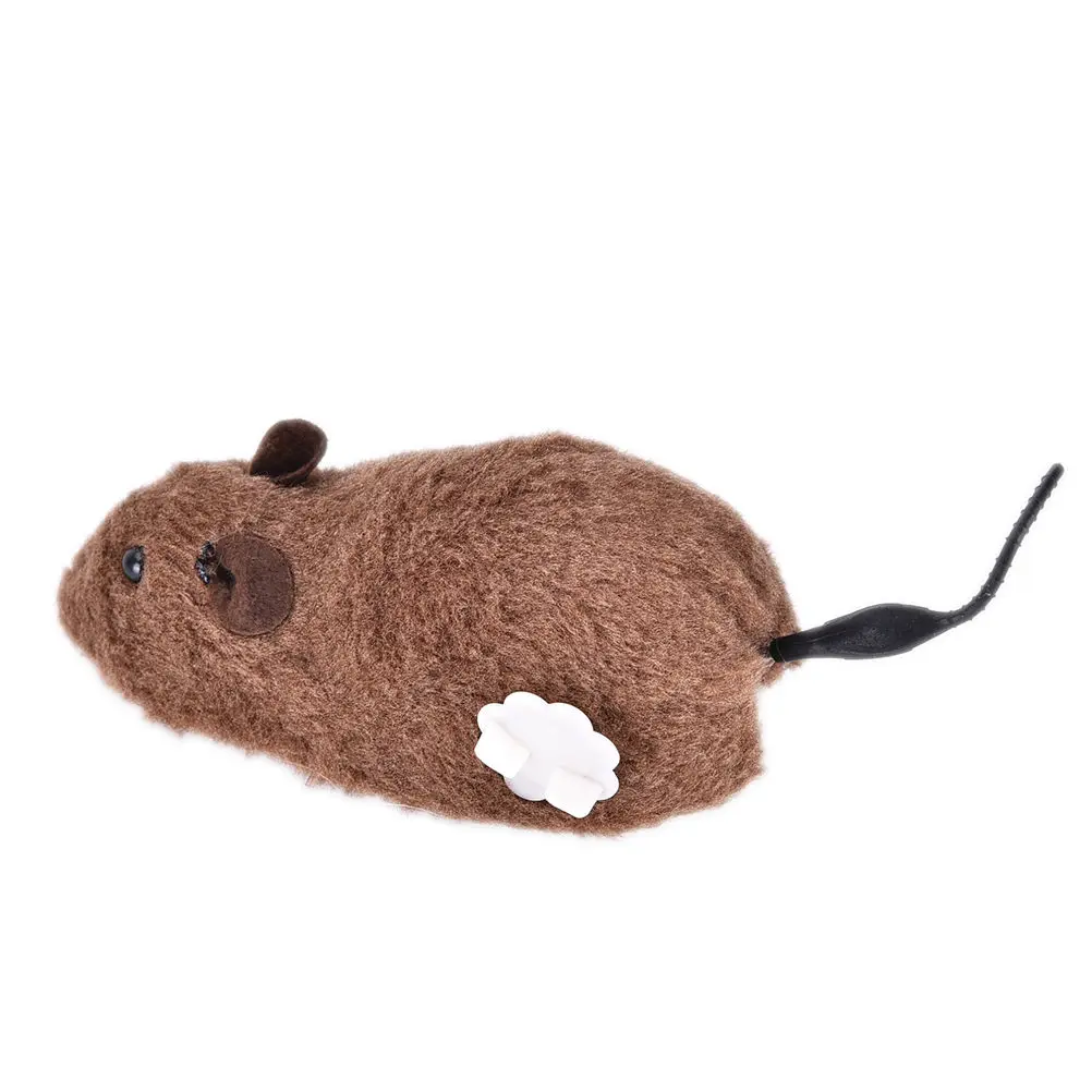 Clockwork Wind Funny Running Mouse Rat Move Tail Cat Kitten Prank Toys Gift 2019 