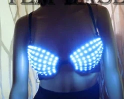 Модные звезда DS костюм танец певица DS костюм Light-Up Bra костюм LED одежда - Цвет: led bra