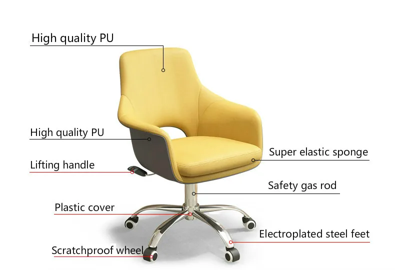 Стильный элегантный компьютерный стул домашний дышащий стул сидячий не уставший сиденье Лифт поворотный стул мебель принадлежности