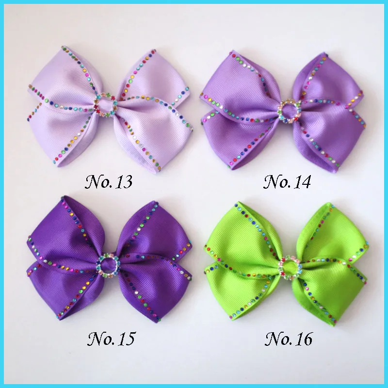 14 blessding Girl Rhinestone Rainbow 4," блеск Ангел волос лук клип аксессуары