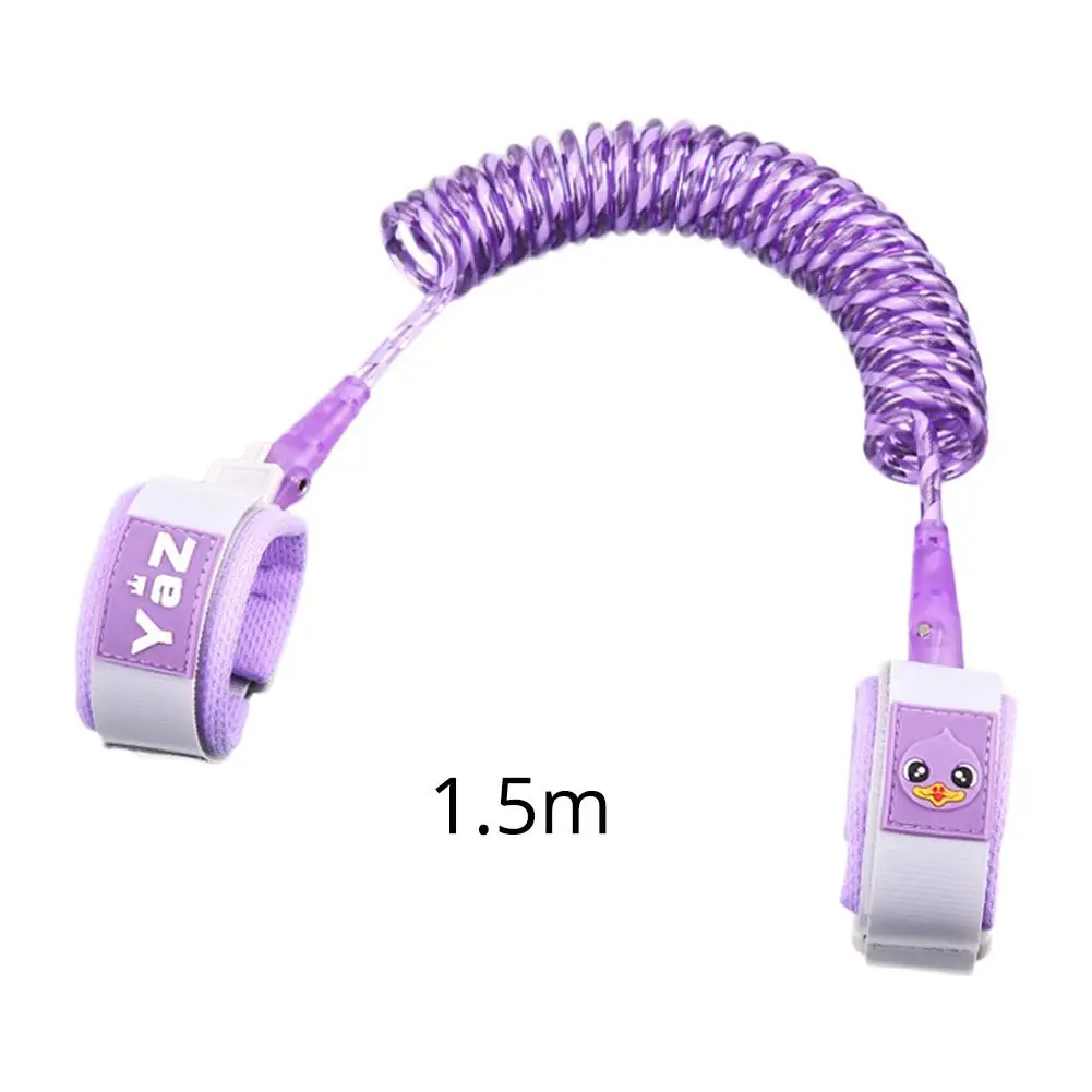 Reflective Anti Lost Wrist Link Toddler Leash Safety Harness for Baby Strap Rope Outdoor Hand Belt Band Anti-lost Wristband Kids - Цвет: Purple 15M