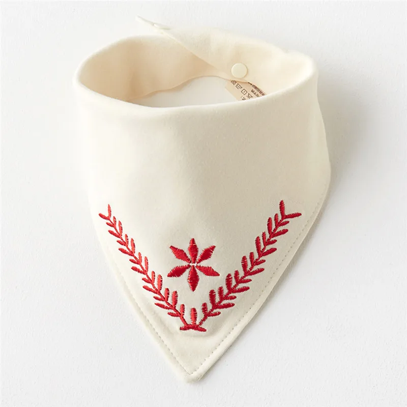 4 Pcs Baby Soft Cotton Bibs Infant Burp Cloths Cartoon Animal Embroidery Symbol Towel Kids Feeding Accessory Stuff For Babies