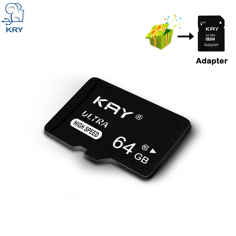 Карта памяти Microsd 128 Гб 64 ГБ 32 ГБ 16 ГБ 8 ГБ Micro SD TF карта 8 16 32 64 128 ГБ C10 флеш-карта Cartao De Memoria с адаптером - Емкость: 64GB With Adapter