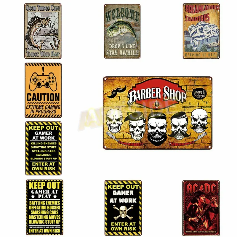 KEEP OUT Gamer At Play ENTER Own Risk Funny Novelty Tin Sign 20*30cm | Дом и сад