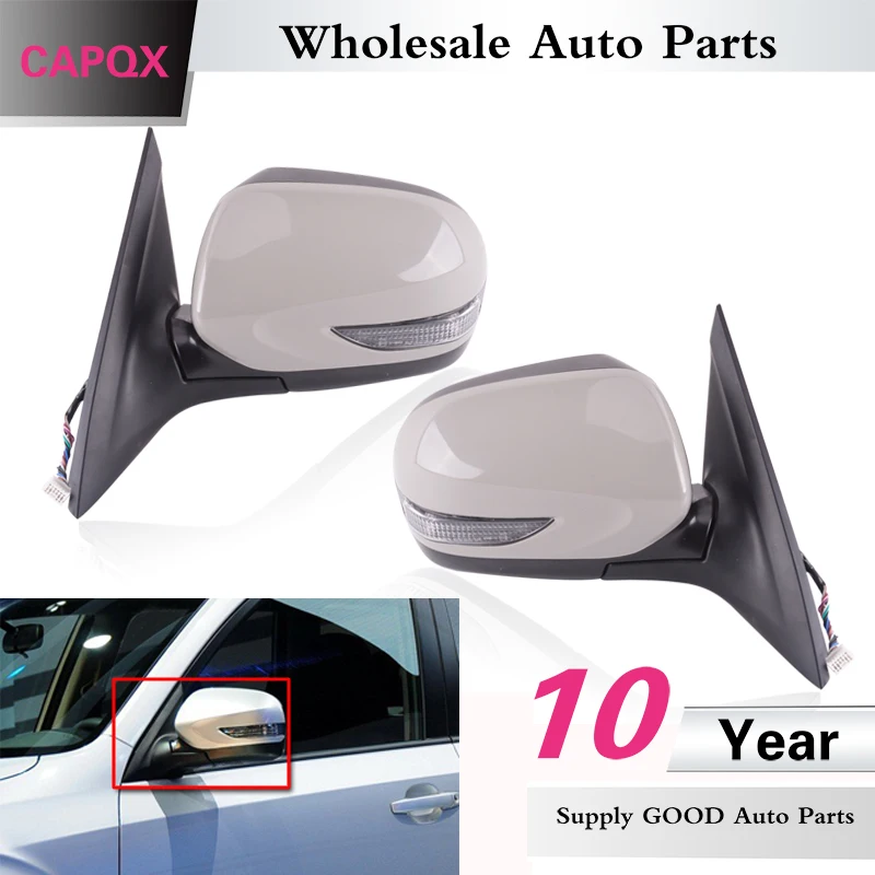 

CAPQX 1Pair 9 wire For Subaru Forester 2011 2012 Outside Rearview Mirror with electrical folding Heated LED turn signal light