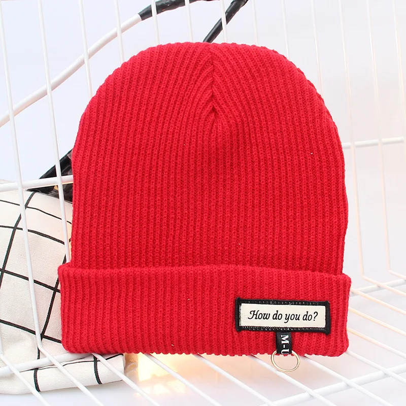 HUE006 как вы делаете Beanie вышивка для мужчин и женщин железное кольцо вязаная шапка вязанные шапочки Skullies теплая зимняя унисекс Лыжная хип-хоп шапка