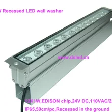 IP65, высокая мощность линейный 12 Вт Встраиваемый светодиодный светильник, 12 Вт Встраиваемый светодиодный настенный светильник, 12*1 Вт, 110-240В переменного тока, DS-T25-50-12W, 2 года гарантии