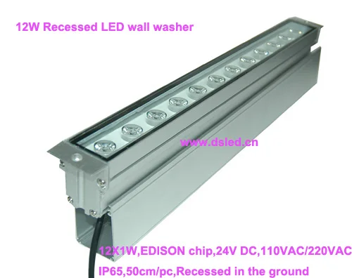 ФОТО IP65, high power Linear 12W Recessed LED bar light ,12W Inground LED wall washer,12*1W,110-240VAC,DS-T25-50-12W,2-year warranty