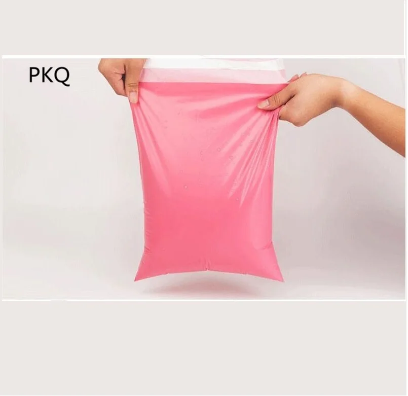 Светло-розовая Курьерская сумка 100 шт самоуплотняющийся почтовый пакет пластиковый поли почтовый конверт водонепроницаемый почтовый пакеты для перевозок конверт