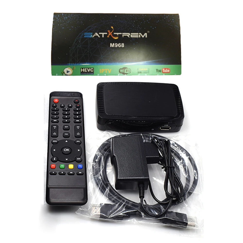 Satxtrem M968 IPTV телеприставка Full HD 1080P H.265 HEVC Youtube Сталкер медиаплеер 1 год Европа IPTV Италия Германия Аравия