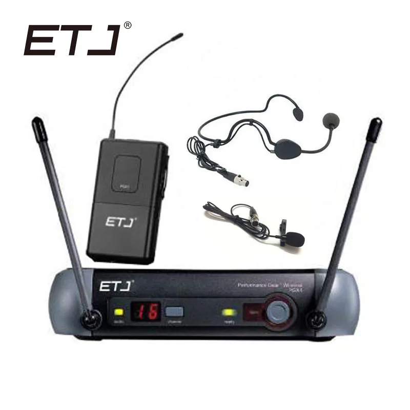 

ETJ Brand PGX14 UHF Professional Wireless Microphone System PGX Headset Lavalier Microphone