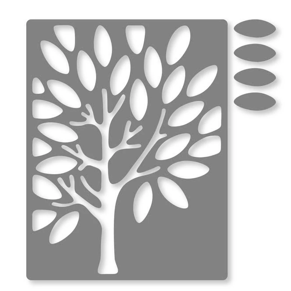 

Metal Dies Cut Tree Leaves in Frame Cutting Dies For DIY Scrapbooking Embossing Paper Card Making Decorative Craft dies 2019 New