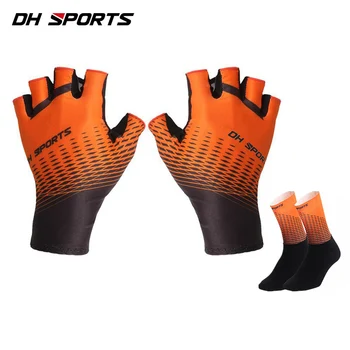 

DH Sports Cycling Half Finger Gloves Men Women Sports Shockproof Bike Gloves GEL Racing Bicycle Gloves with Cycling Socks Set