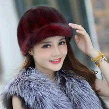 Рыцарская шапка Glaforny, меховая шапка из натуральной норки, вязаная шапка для зимы, женские шапочки, меховые шапочки, шапки из натурального меха, толстые