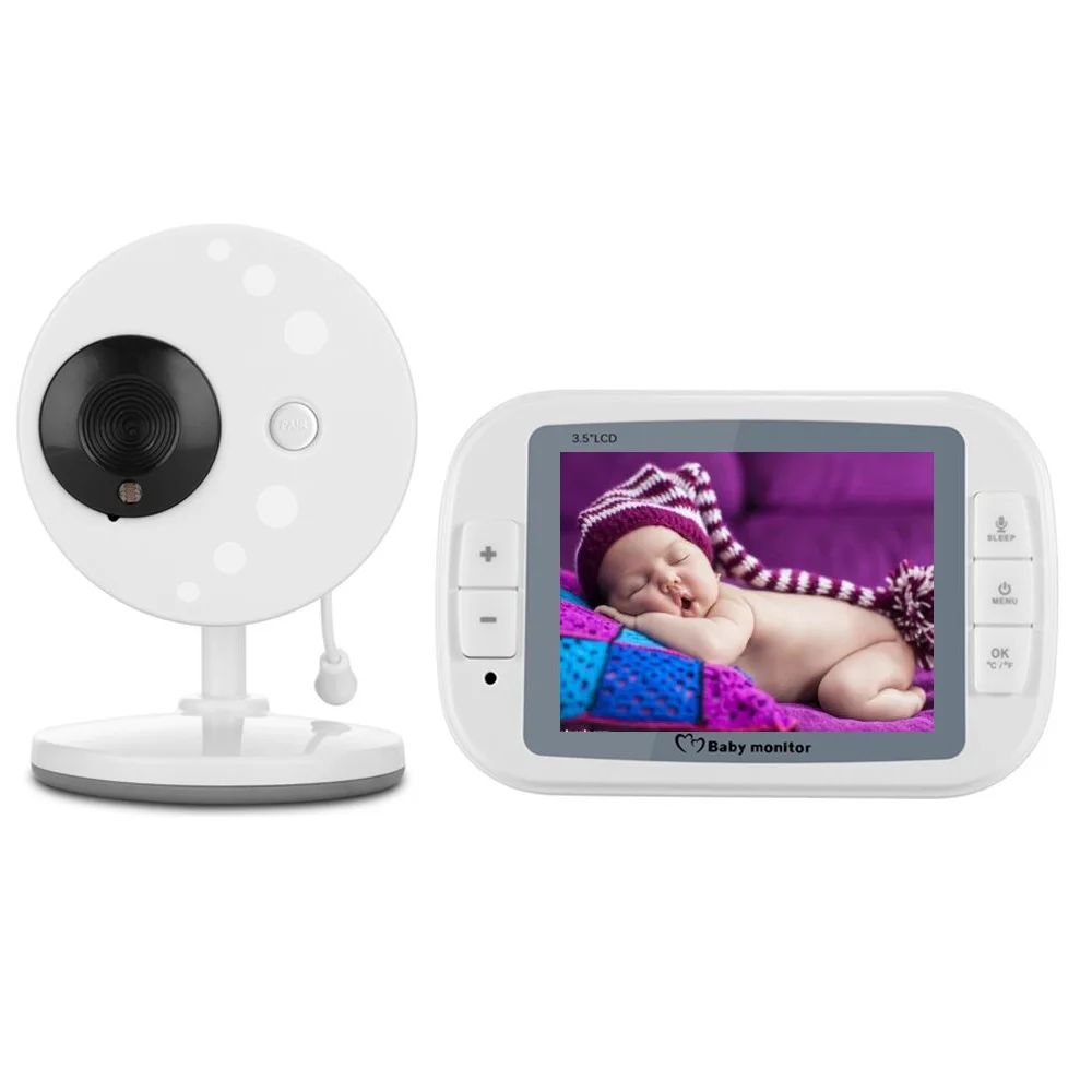

babykam niania elektroniczna kamera nanny 3.5 inch IR Night Vision Temperature Monitor Lullabies 2 way talk niania baby monitor