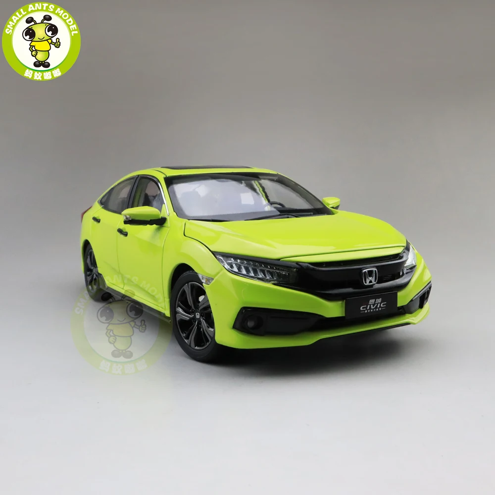 1/18 CIVIC 10th поколение литая под давлением Металлическая Модель автомобиля игрушки для детей мальчик девочка подарок коллекция хобби Зеленый