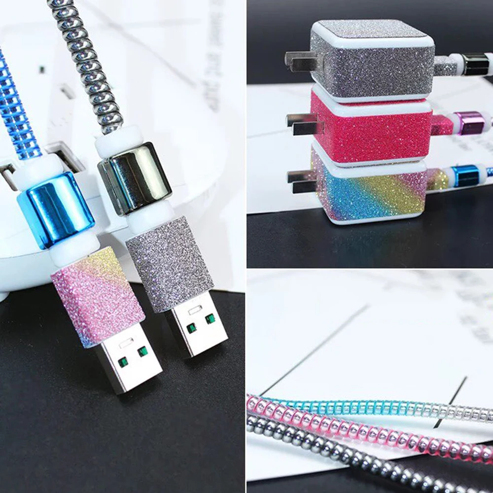 

5 PCS Cartoon USB Cable Earphone Protector headphones line saver For Mobile phone charging line data cable protection for xiaomi