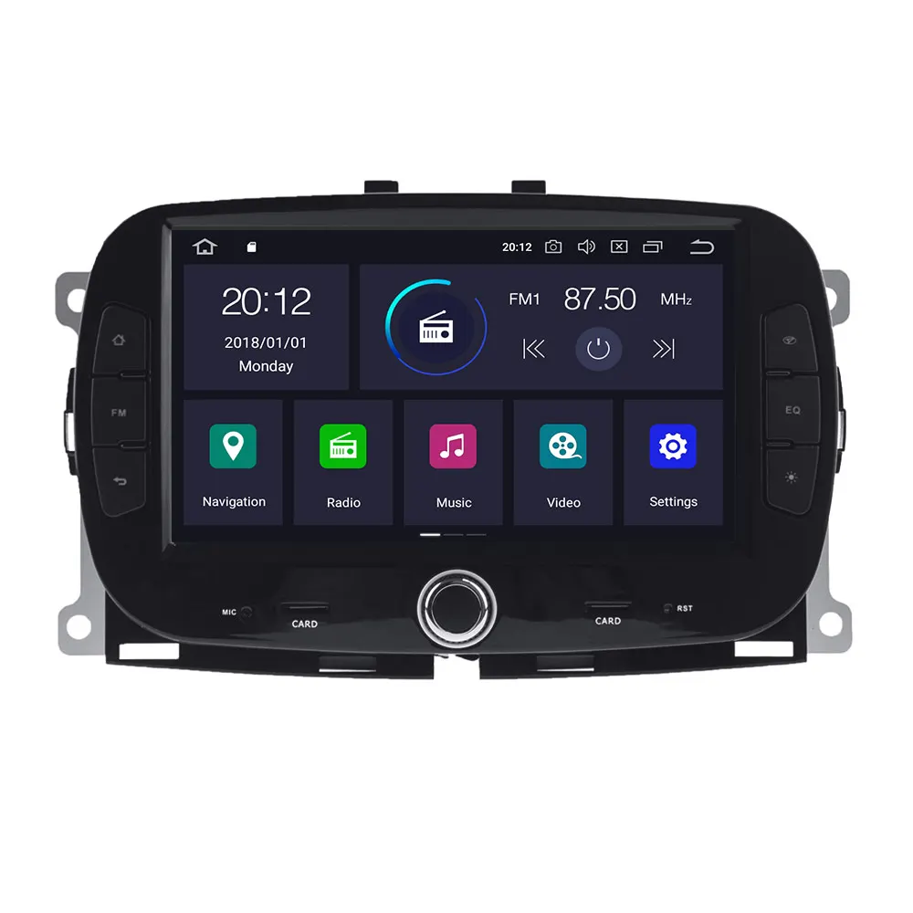 Top Aotsr Android 9.0 Car GPS Player for FIAT 500 (312) 2015-2019 Octa Core Auto Stereo Navi Radio Multimedia 2 din bluetooth WIFI 3