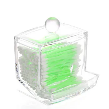 

2018 Creative Transparent Storage Box Transparent Cotton Sticks Cosmetics Cosmetics Organizer Cases High Quality