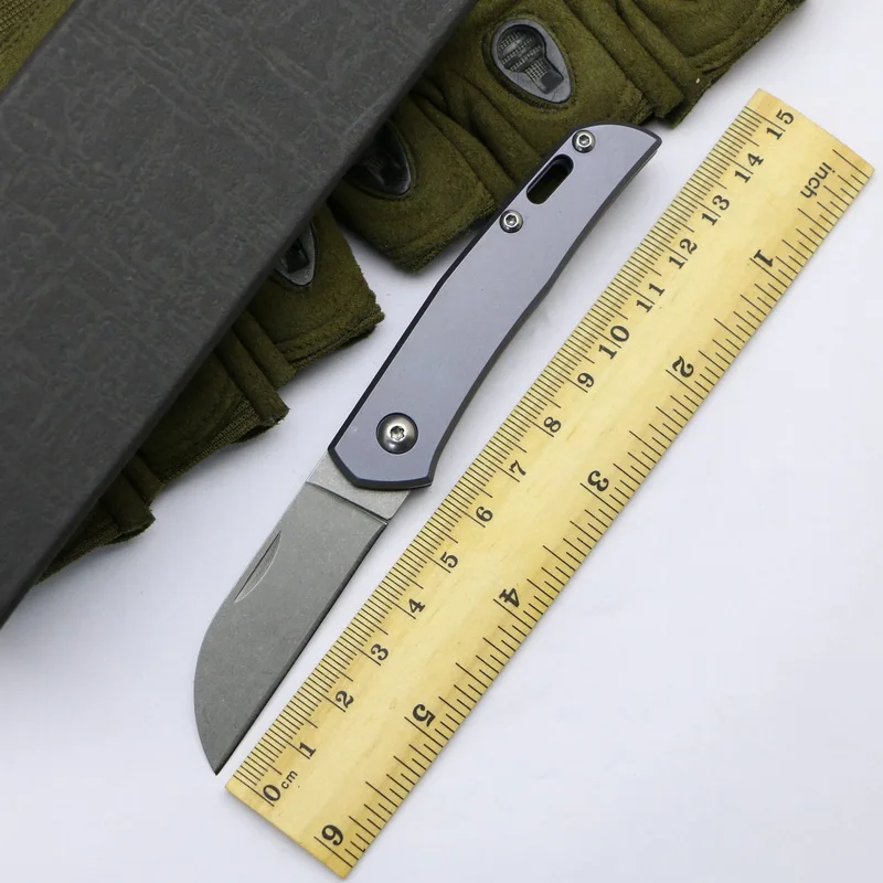 

LOVOCOO A03 9cr18mov blade titanium handle Flipper folding knife Outdoor camping hunting pocket Tactical fruit knives EDC tools