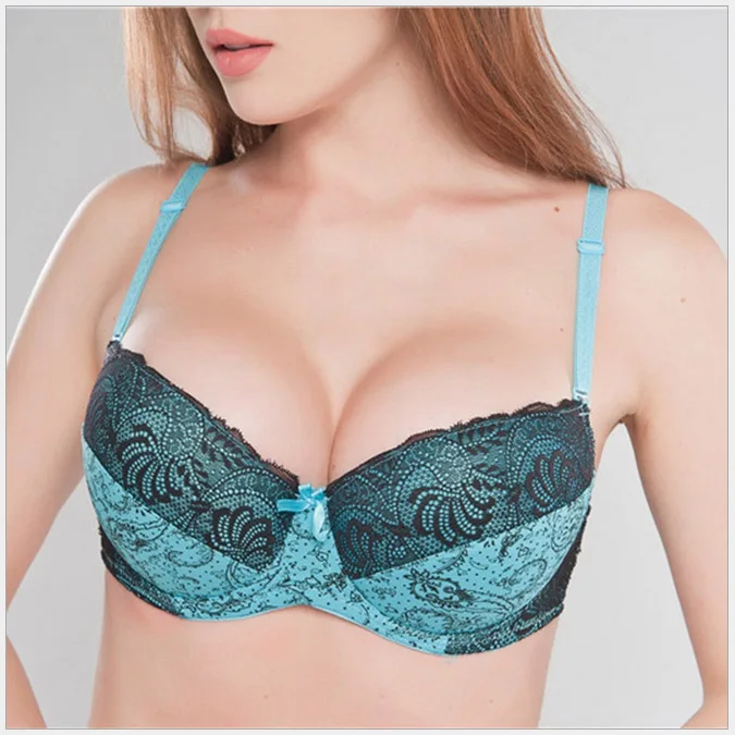 Комплект женского нижнего белья с чашками пуш ап размеры C D DD E 3/4|cup size|women bra36d cup size
