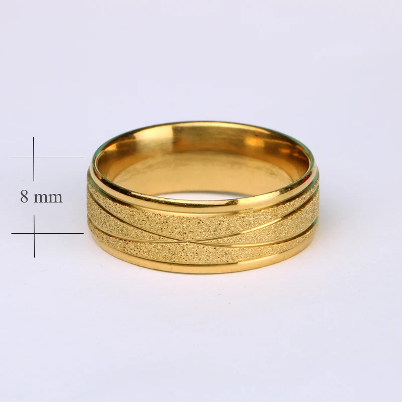 Hgflyxu золотые серебряные кольца из нержавеющей стали для женщин для мужчин блестящее модное кольцо для пальца ювелирные изделия Горячая