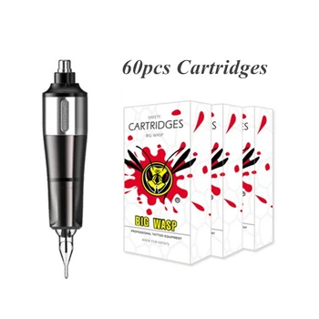 

Original HUMMINGBIRD BRONC PEN Swiss Motor Rotary Cartridge Tattoo Machine + Three Box BIGWASP Cartridge Needles (20Pcs/Box)