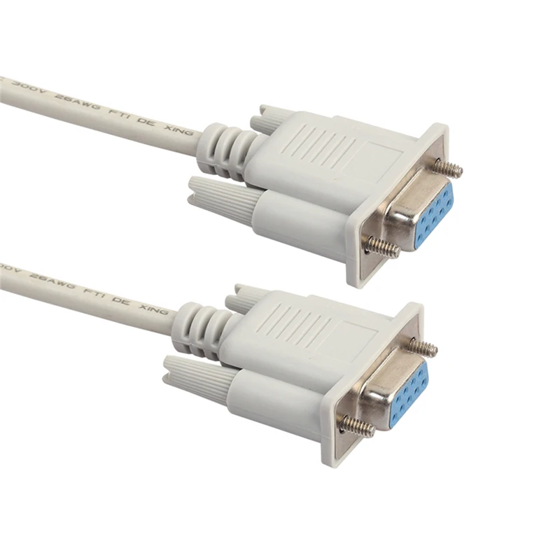 

1PC 5ft F/F Serial RS232 Null Modem Cable Female to Female DB9 FTA Cross Connection 9 Pin COM Data Cable Converter PC Accessory