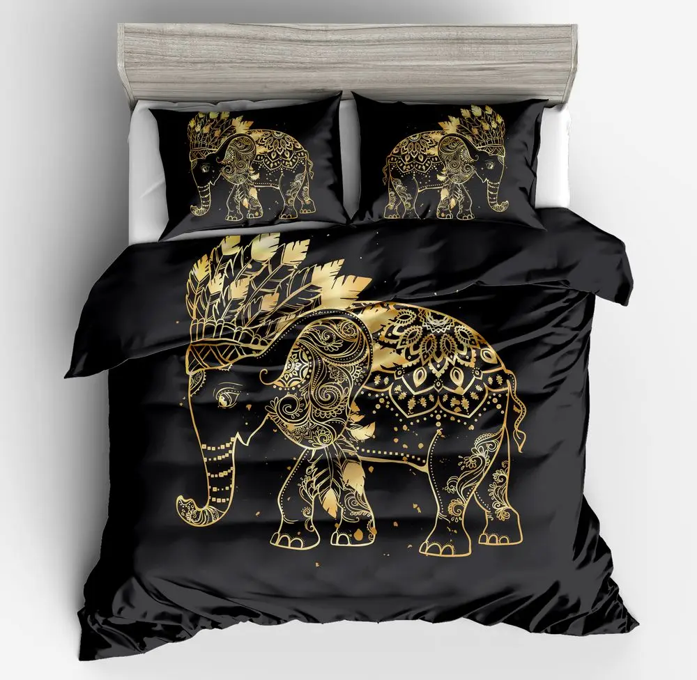 Fashion 3d Elephant Bedding Set Bohemia Twin Full Queen King Duvet