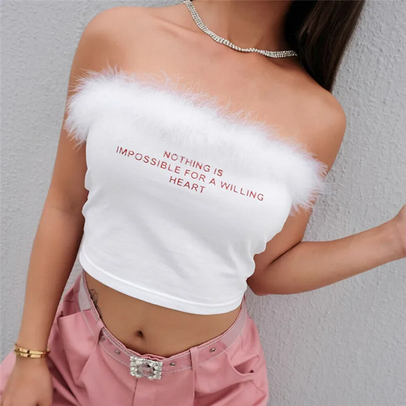 

Women Off Shoulder Elastic Tube Tops Bra Blouse Strapless Bandeau Crop Top Shirt