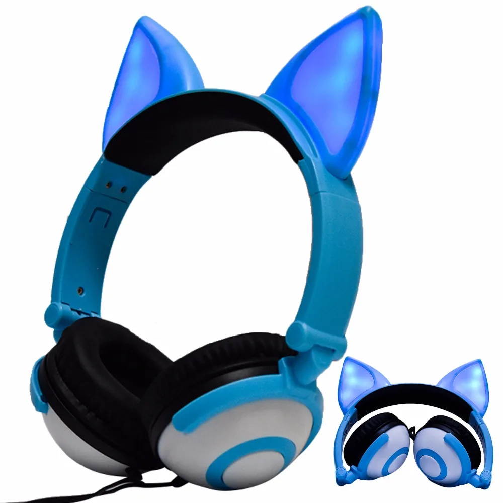 E0071 fox ear headphone blue (2)