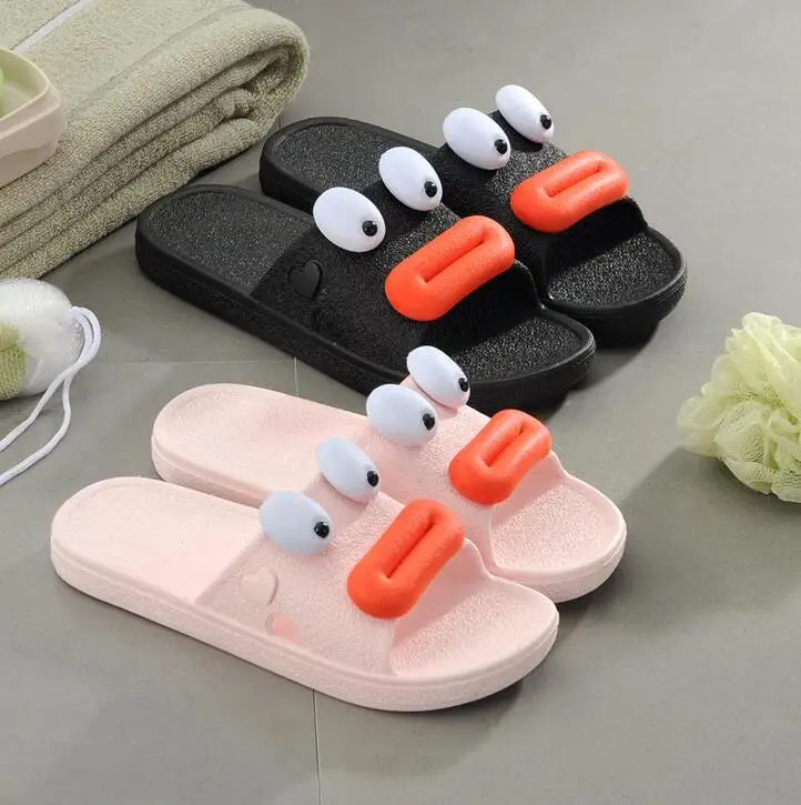

2018 new Slippers Indoor Bathroom Slippers big mouth Home Couple Slipper Female Summer Funny Creative beach family shoe 36-45