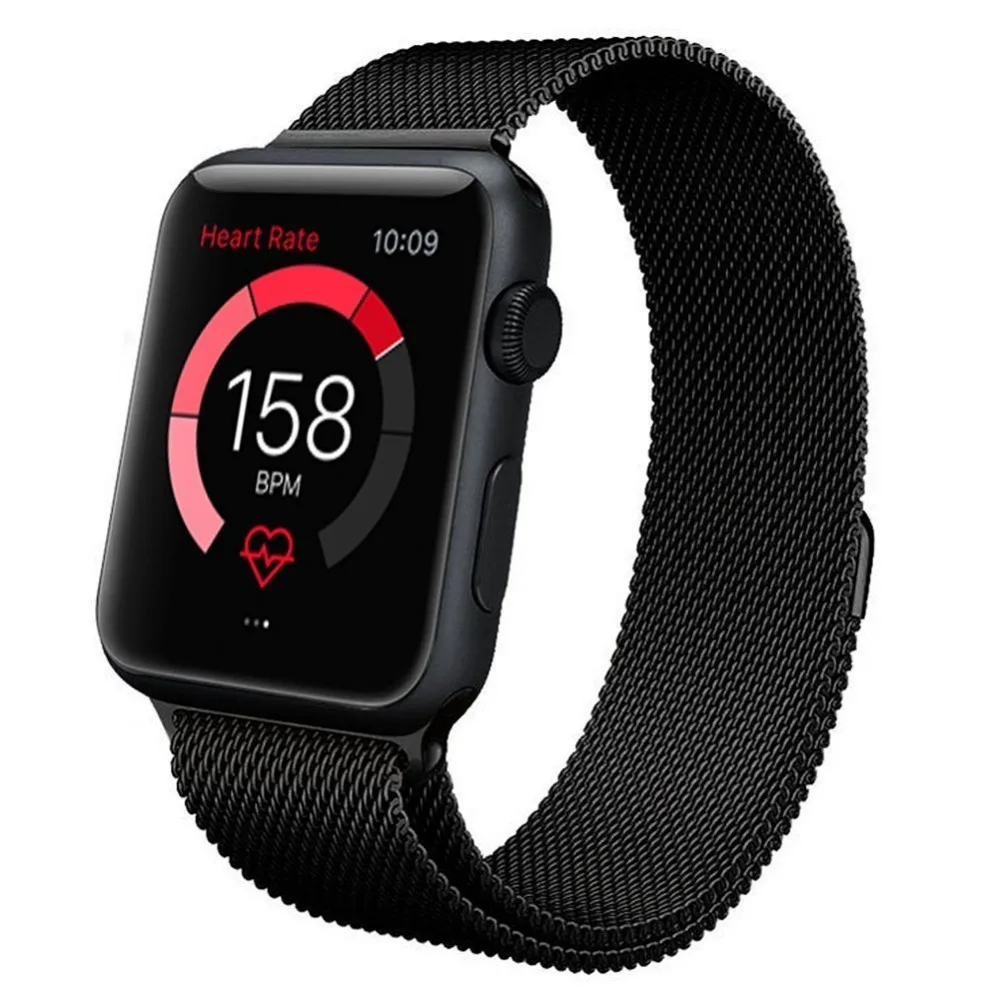 

Stainless Steel band Strap For Apple Watch 38mm 42mm milanese loop Bracelet watchband with Magnetic Closure Clasp new